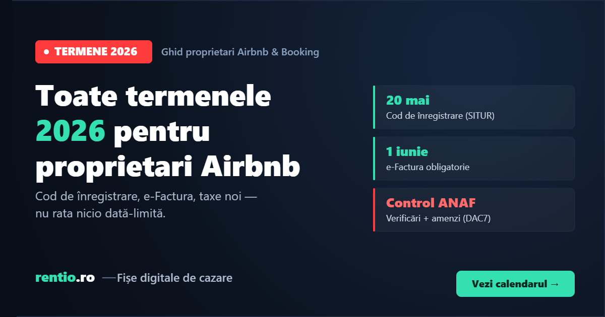 Calendar 2026: toate termenele și obligațiile pentru proprietari Airbnb