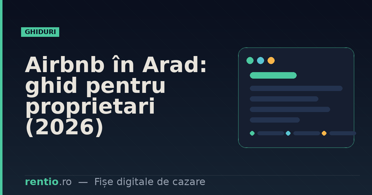 Airbnb în Arad: ghid pentru proprietari (2026)