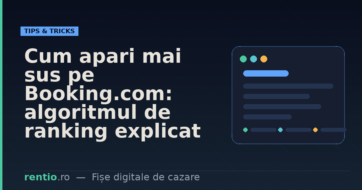 Cum apari mai sus pe Booking.com: algoritmul de ranking explicat